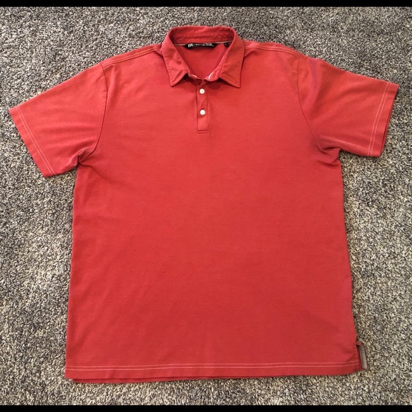 Travis Mathews Tiger Woods Red Golf Polo Shirt - Picture 1 of 5